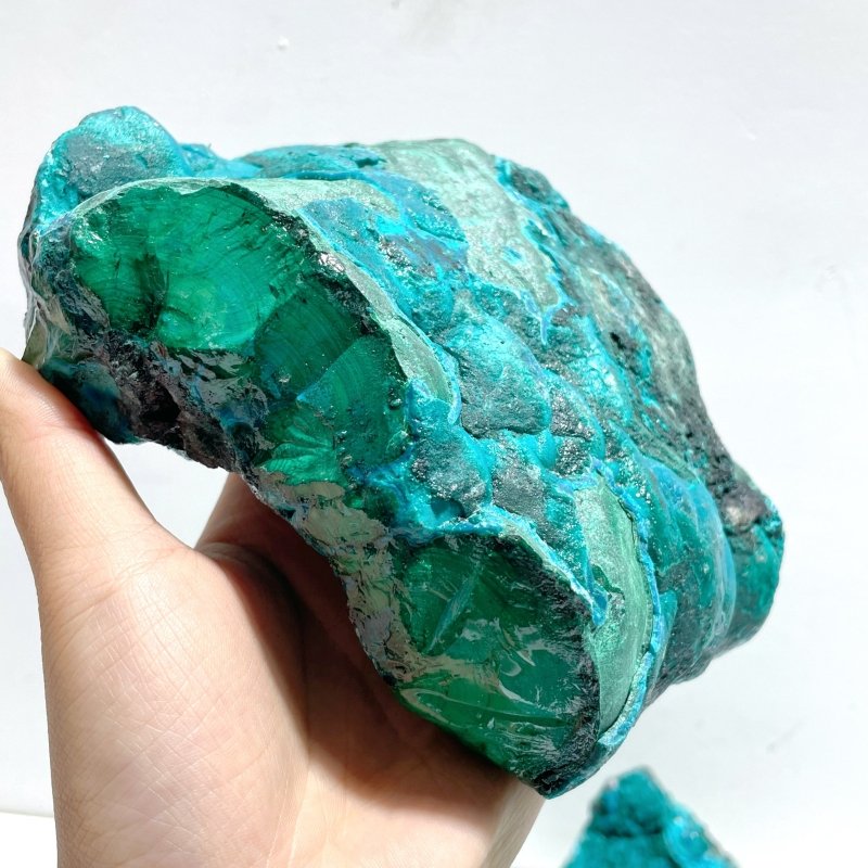 5 Pieces Chrysocolla Mixed Malachite Raw Stone Specimen - Wholesale Crystals