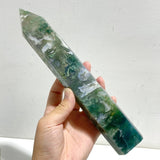 5 Pieces Green Moss Agate Points -Wholesale Crystals