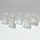 5 Pieces High Quality Clear Quartz Unicorn Carving - Wholesale Crystals