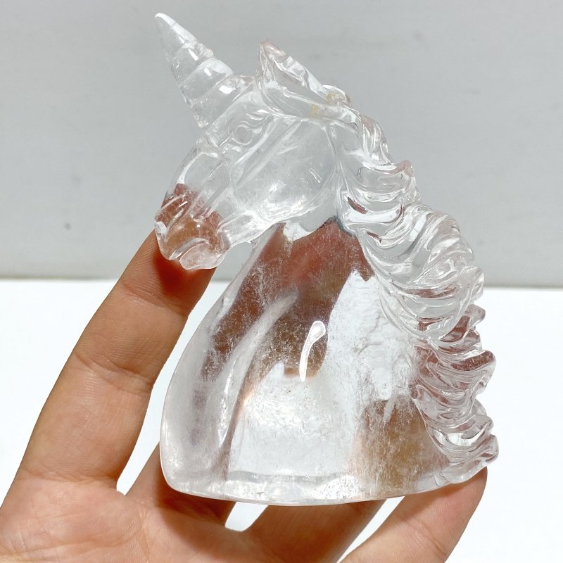 5 Pieces High Quality Clear Quartz Unicorn Carving - Wholesale Crystals