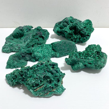 5 Pieces High Quality Large Raw Malachite -Wholesale Crystals