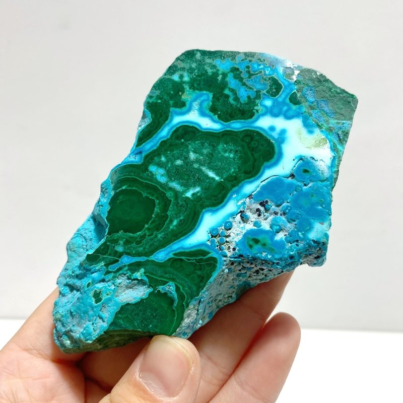 5 Pieces High Quality Small Chrysocolla Mixed Malachite Slab Specimen 4 - Wholesale Crystals