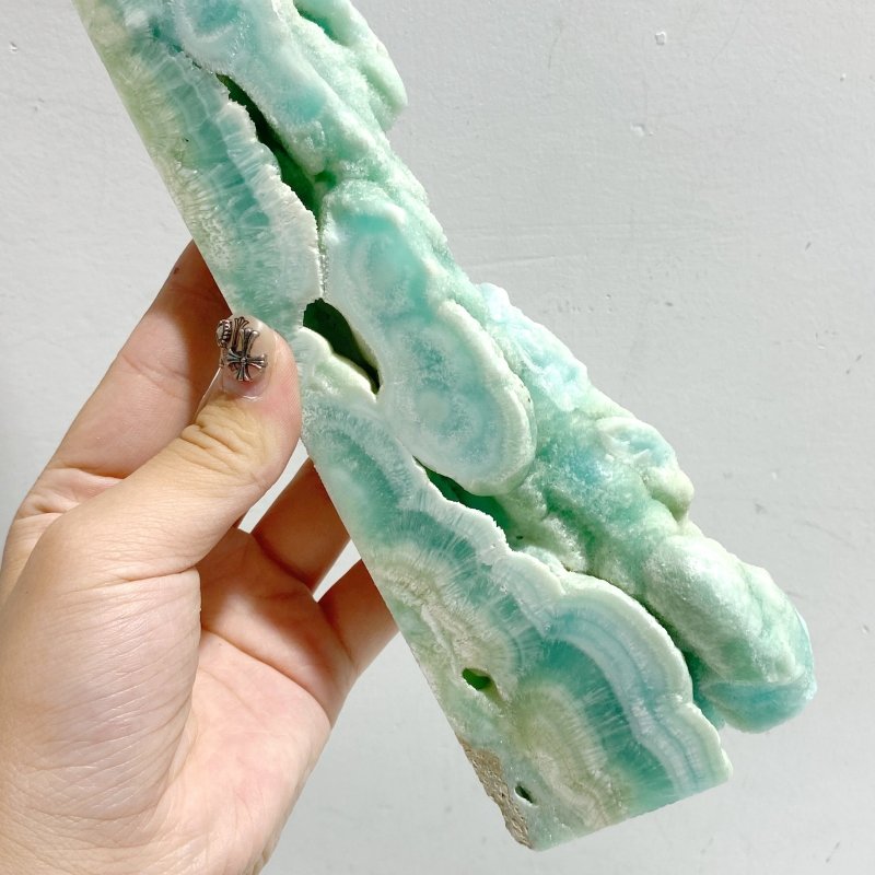 5 Pieces Large Blue Hemimorphite Four-Sided Tower Raw Side -Wholesale Crystals