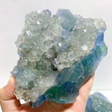 5 Pieces Large Raw Blue Fluorite Mixed Calcite Specimen For Collection - Wholesale Crystals