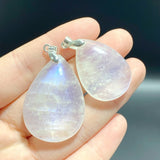 5 Pieces Moonstone Teardrop Shape DIY Pendants - Wholesale Crystals