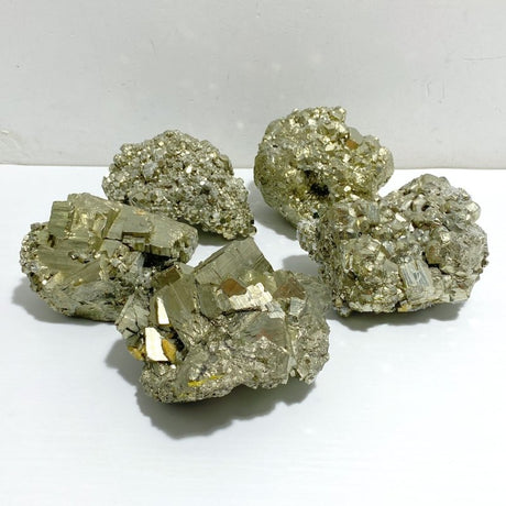 5 Pieces Natural Pyrite Mineral Specimen -Wholesale Crystals