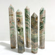 5 Pieces Tall Green Stripe Jasper Point 4 -Wholesale Crystals
