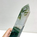 5 Pieces Tall Moss Agate Tower Points -Wholesale Crystals