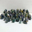 51 Pieces Fluorite Mixed Pyrite Raw Side Tower -Wholesale Crystals