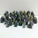 51 Pieces Fluorite Mixed Pyrite Raw Side Tower -Wholesale Crystals