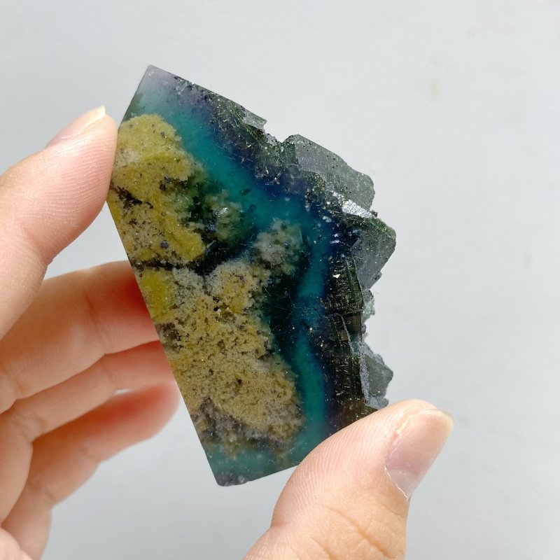 51 Pieces Fluorite Mixed Pyrite Raw Side Tower -Wholesale Crystals