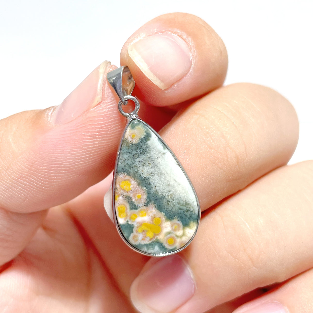 42 Pieces 8th Vein Ocean Japser Pendants
