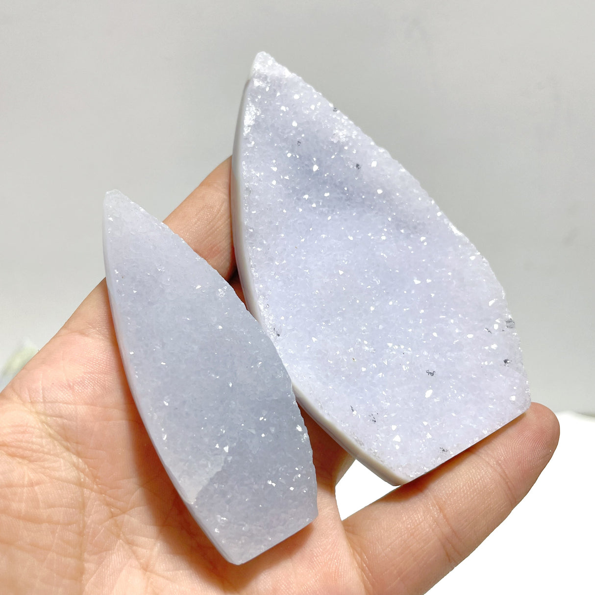 21 Pieces Blue Chalcedony Arrow Head Shape