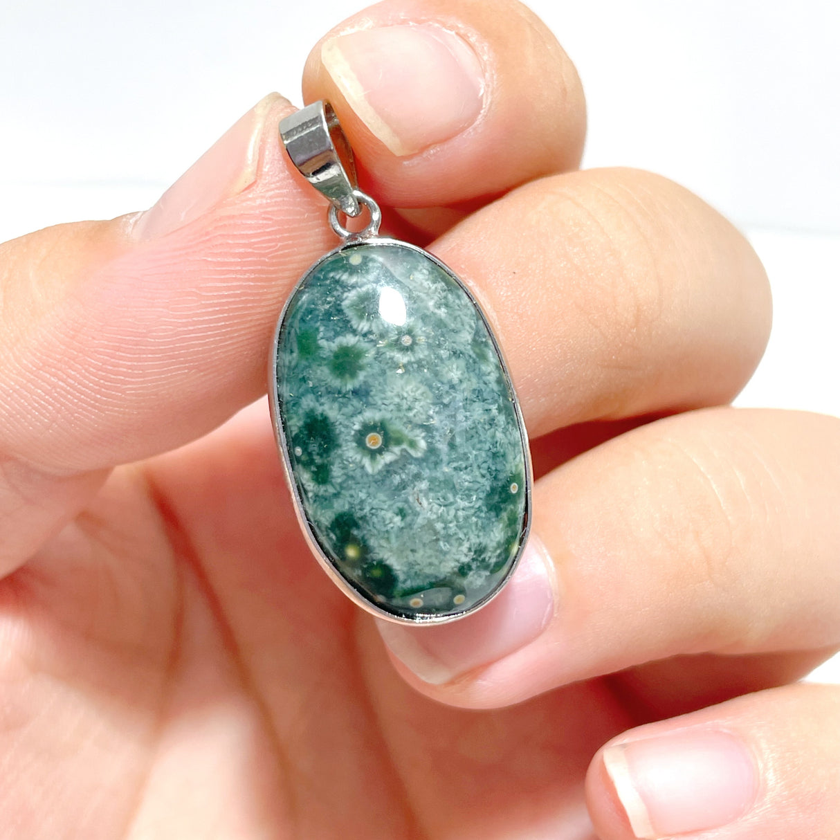 42 Pieces 8th Vein Ocean Japser Pendants