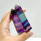 High Quality 5-8cm Rainbow Fluorite Four-sided Tower Point Wholesale