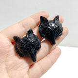 Black Obsidian Fox Face Carving Wholesale