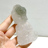 6 Pieces Beautiful Clear Quartz Buddha Carving - Wholesale Crystals