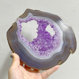6 Pieces Beautiful Large Geode Amethyst Mixed Agate Slabs -Wholesale Crystals