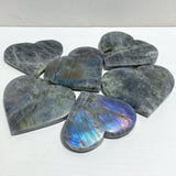 6 Pieces Beautiful Large Labradorite Heart -Wholesale Crystals