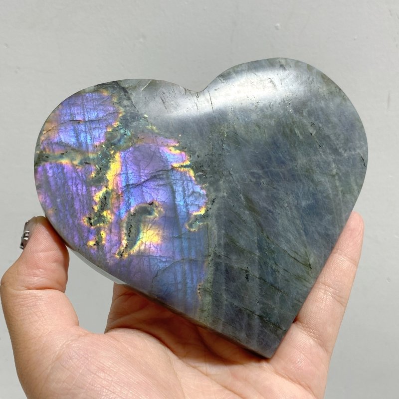 6 Pieces Beautiful Large Labradorite Heart -Wholesale Crystals