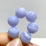6 Pieces High Grade Blue Lace Agate Bracelet - Wholesale Crystals