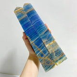 6 Pieces High Quality Blue Onyx Four-sided Tower Point -Wholesale Crystals