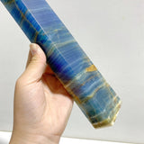 6 Pieces High Quality Blue Onyx Four-sided Tower Point -Wholesale Crystals