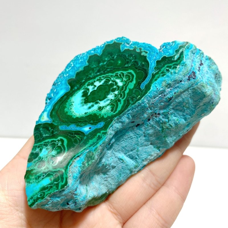 6 Pieces High Quality Small Chrysocolla Mixed Malachite Slab Specimen 5 - Wholesale Crystals