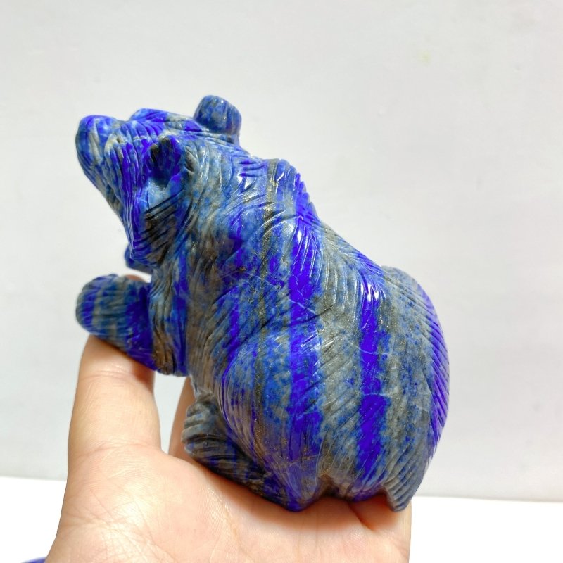 6 Pieces Lapis Lazuli Bears Carving - Wholesale Crystals