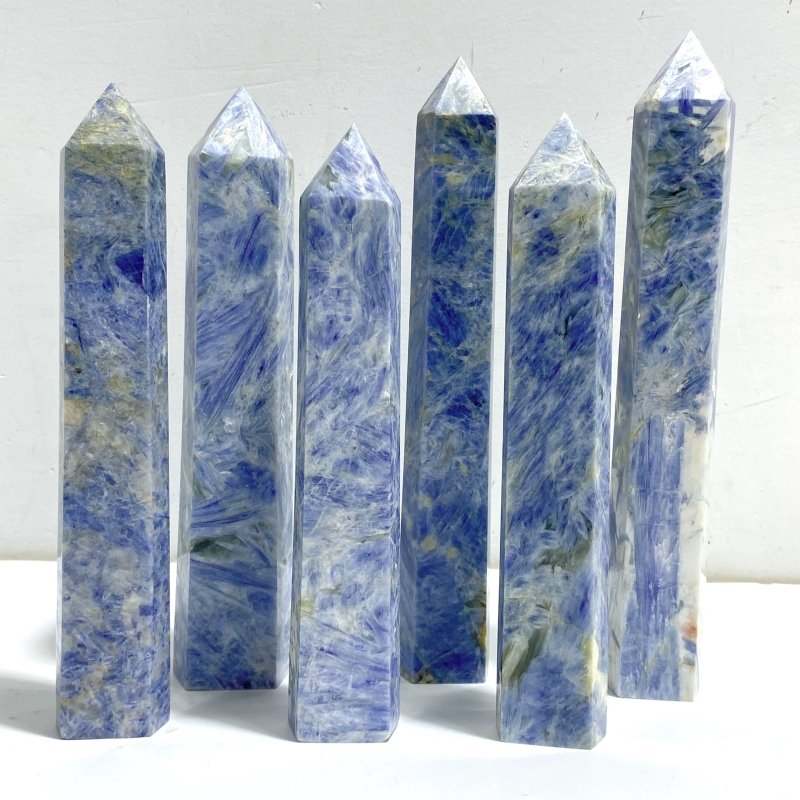 6 Pieces Large Blue Kyanite Point -Wholesale Crystals