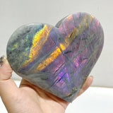 6 Pieces Large Labradorite Heart With Stand -Wholesale Crystals