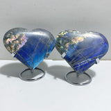 6 Pieces Large Labradorite Heart With Stand -Wholesale Crystals