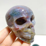 6 Pieces Ocean Jasper Skull Carving - Wholesale Crystals