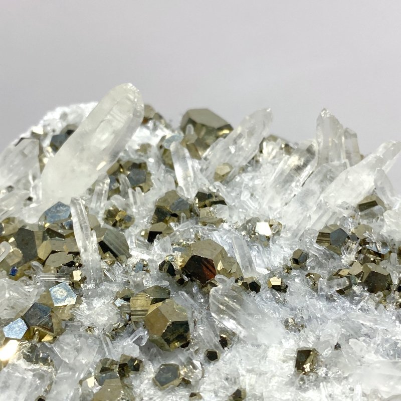 6 Pieces Pyrite Mixed Clear Quartz Cluster Specimen For Collection - Wholesale Crystals