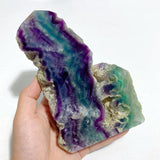 6 Pieces Rainbow Fluorite Raw Side Tower - Wholesale Crystals