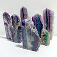 6 Pieces Rainbow Fluorite Raw Side Tower - Wholesale Crystals