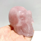 6 Pieces Rose Quartz Skull Carving - Wholesale Crystals