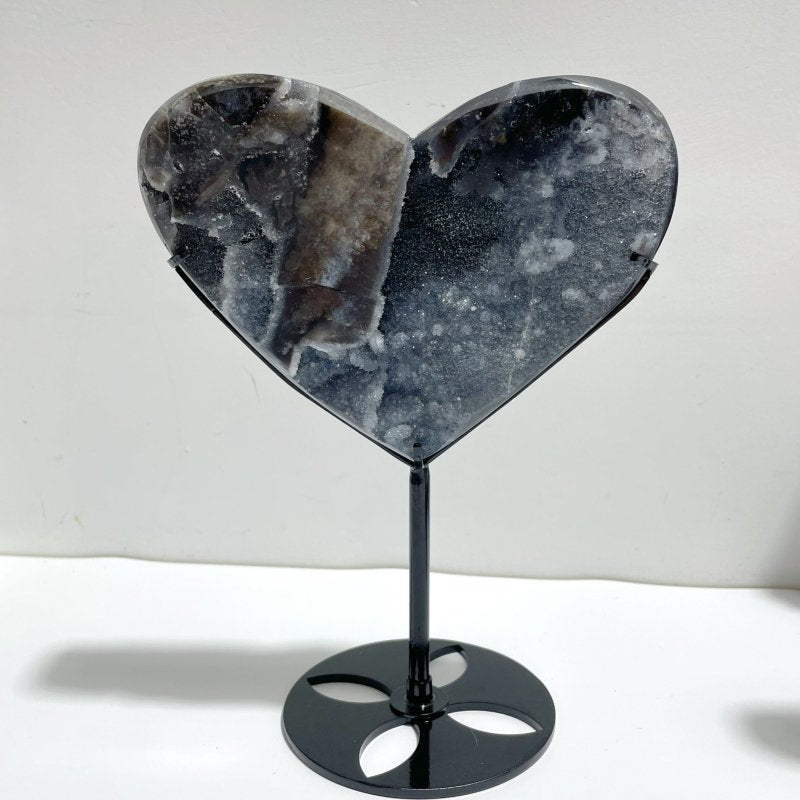 6 Pieces Sphalerite Heart With Stand - Wholesale Crystals