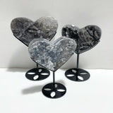6 Pieces Sphalerite Heart With Stand - Wholesale Crystals