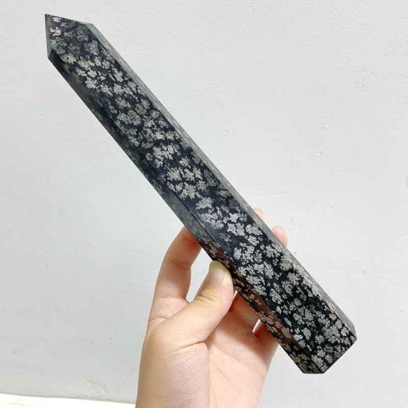 6 Pieces Tall Snowflake Stone Point -Wholesale Crystals