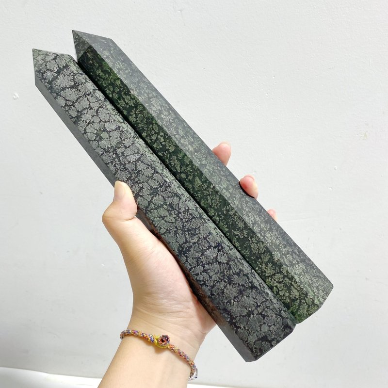 6 Pieces Tall Snowflake Stone Point -Wholesale Crystals