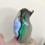 6 Pieces Volcano Agate Penguin Carving (UV-Reactive) (Defective) -Wholesale Crystals