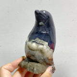 6 Pieces Volcano Agate Penguin Carving (UV-Reactive) (Defective) -Wholesale Crystals
