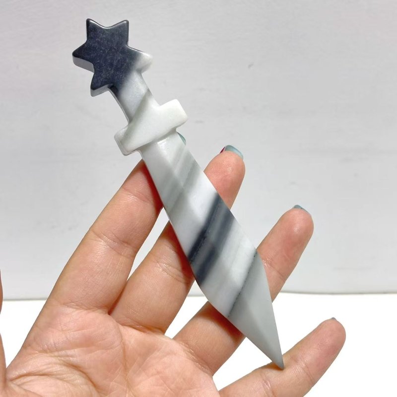 6 Types Halloween Knife Dagger Wholesale Fluorite Obsidian Chevron Amethyst - Wholesale Crystals