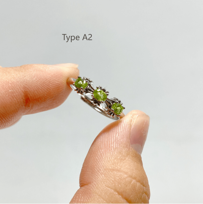 6 Types Peridot Cut Faceted Ring Wholesale - Wholesale Crystals