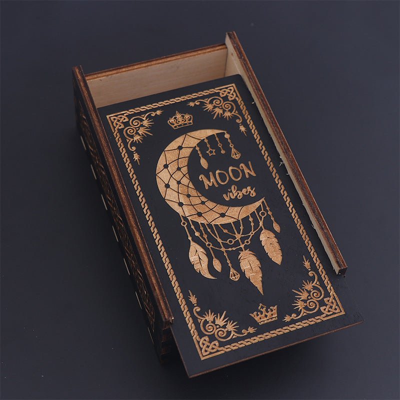 6 Wooden Tarot Cards Storage Box - Wholesale Crystals