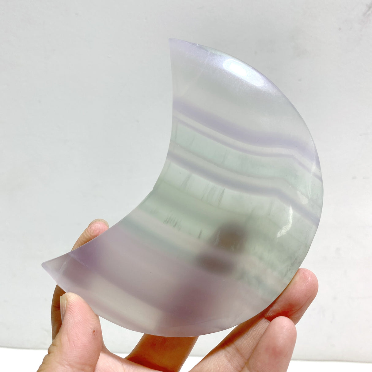 Fluorite Moon Carving With Stand Wholesale