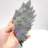 Labradorite Angel Wing Carving With Stand