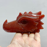 8 Pieces Carnelian Dragon Head Carving
