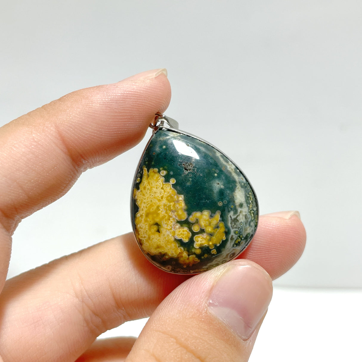 40 Pieces Vein Ocean Japser Pendant
